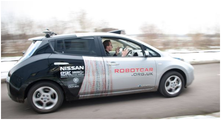 Hands-free driving: the converted Nissan LEAF in action
